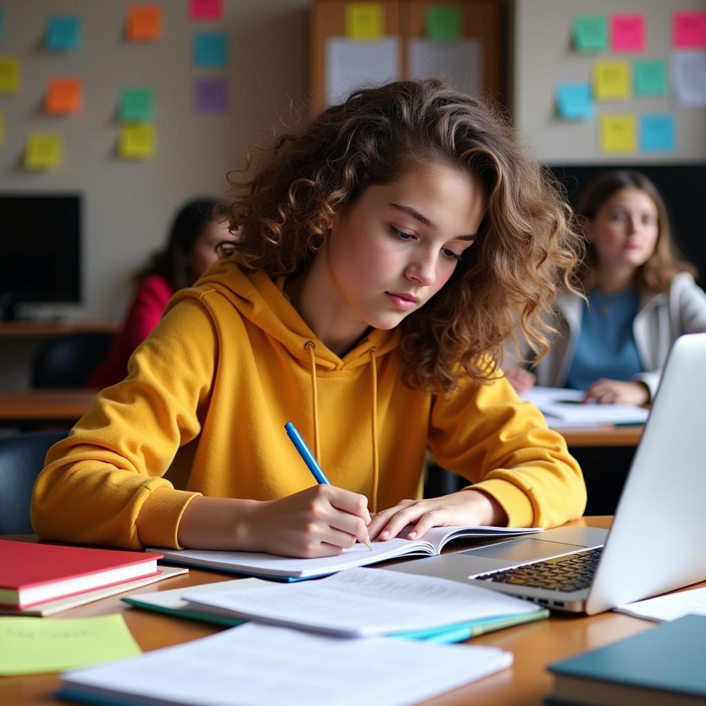 High School Student Brainstorming Research Ideas