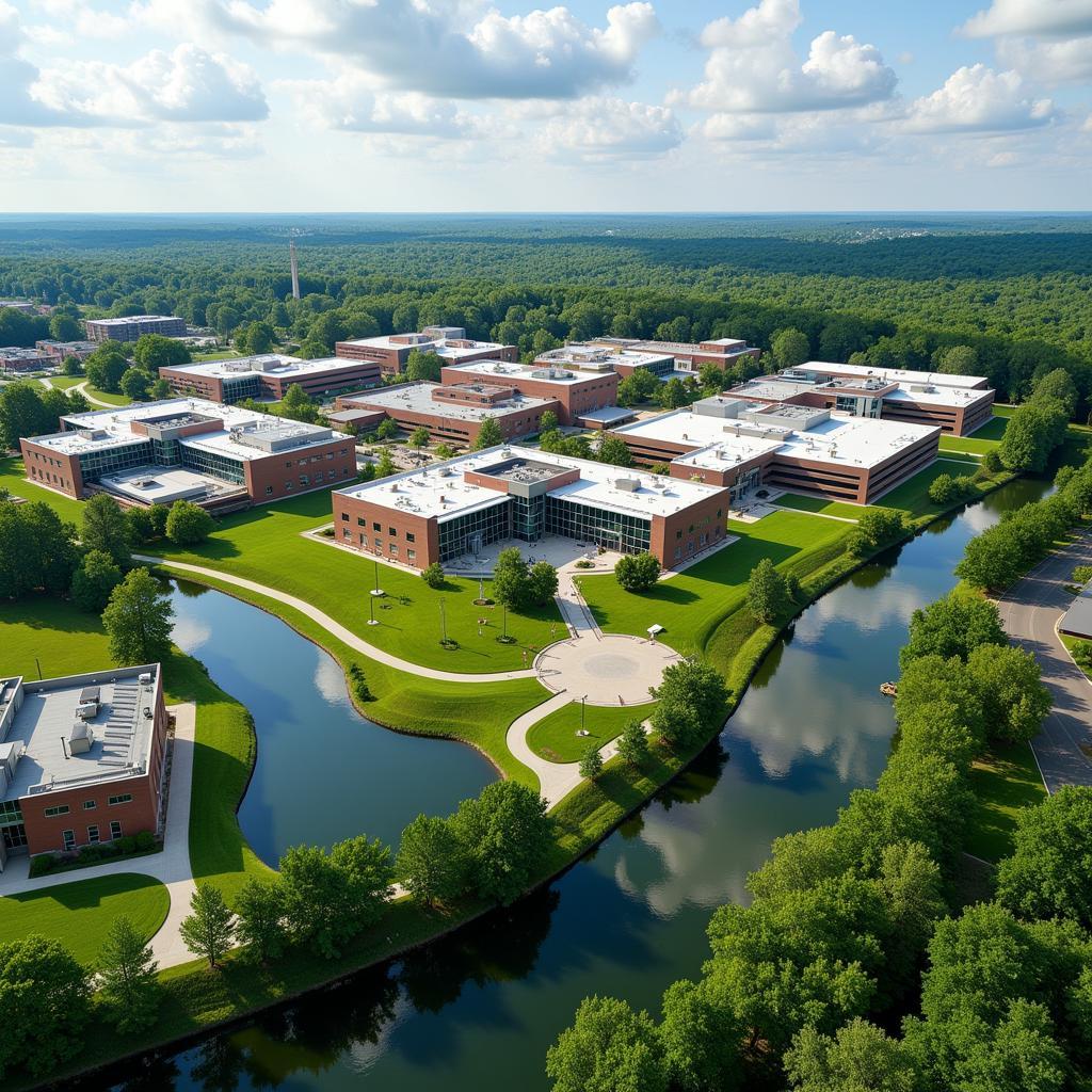 Aerial view of Iowa State Research Park