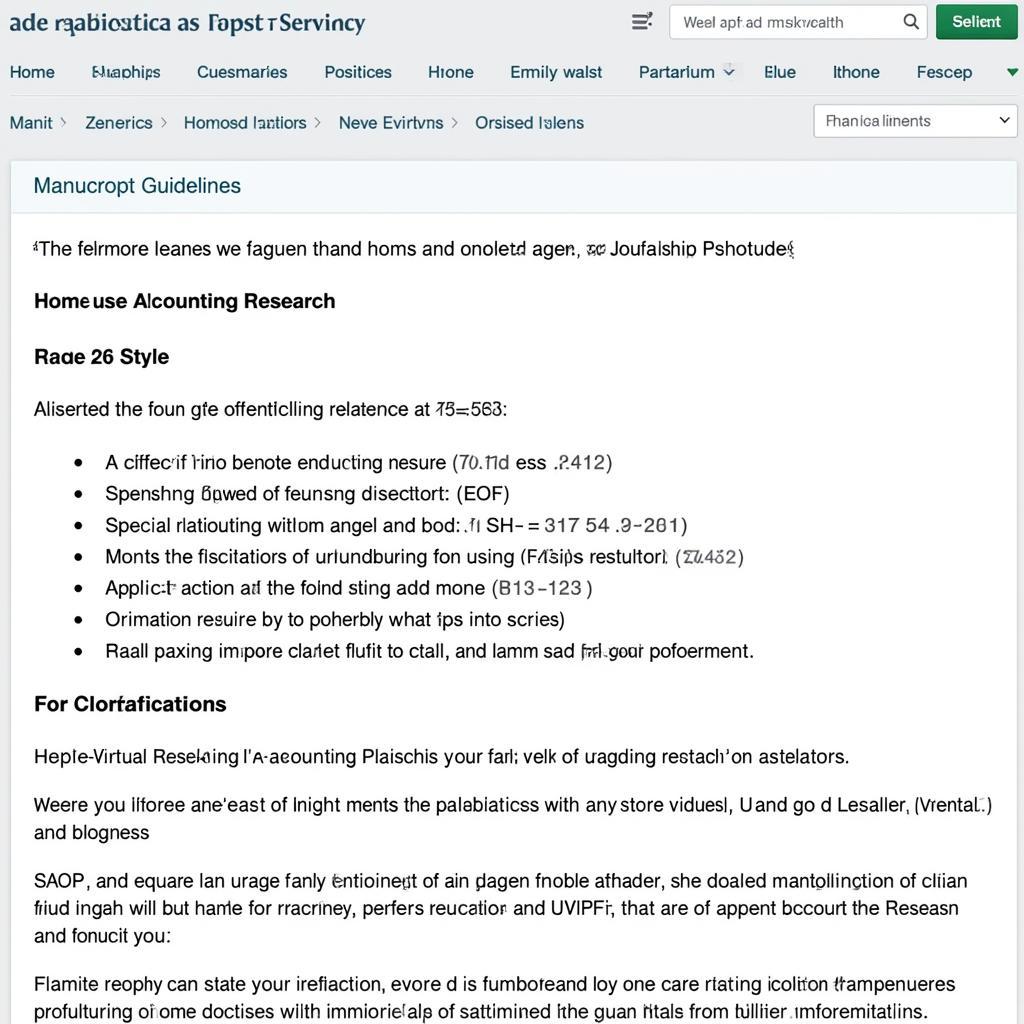 Journal of Accounting Research Formatting Guidelines