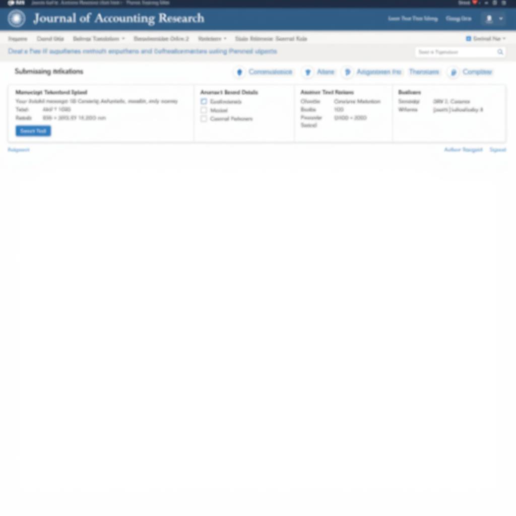 Journal of Accounting Research Online Submission System