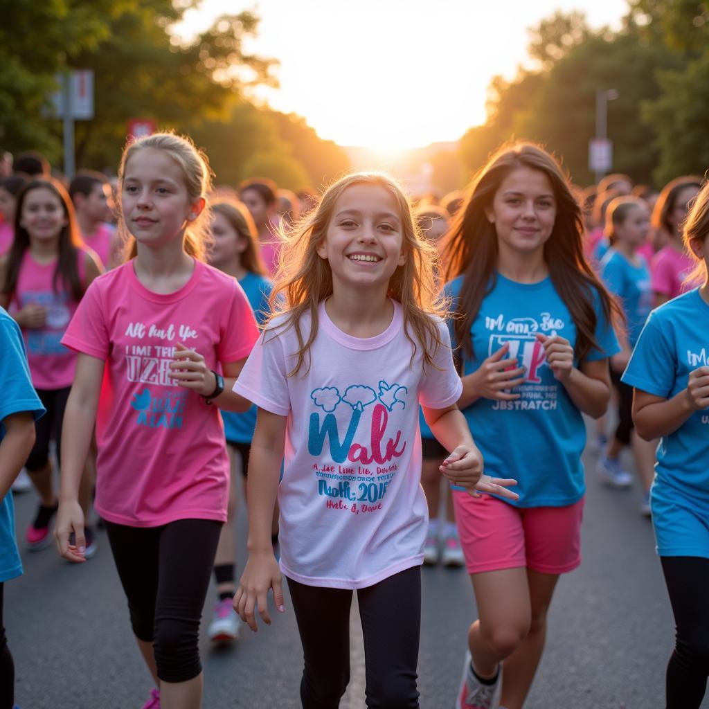 Participants at a JDRF Walk