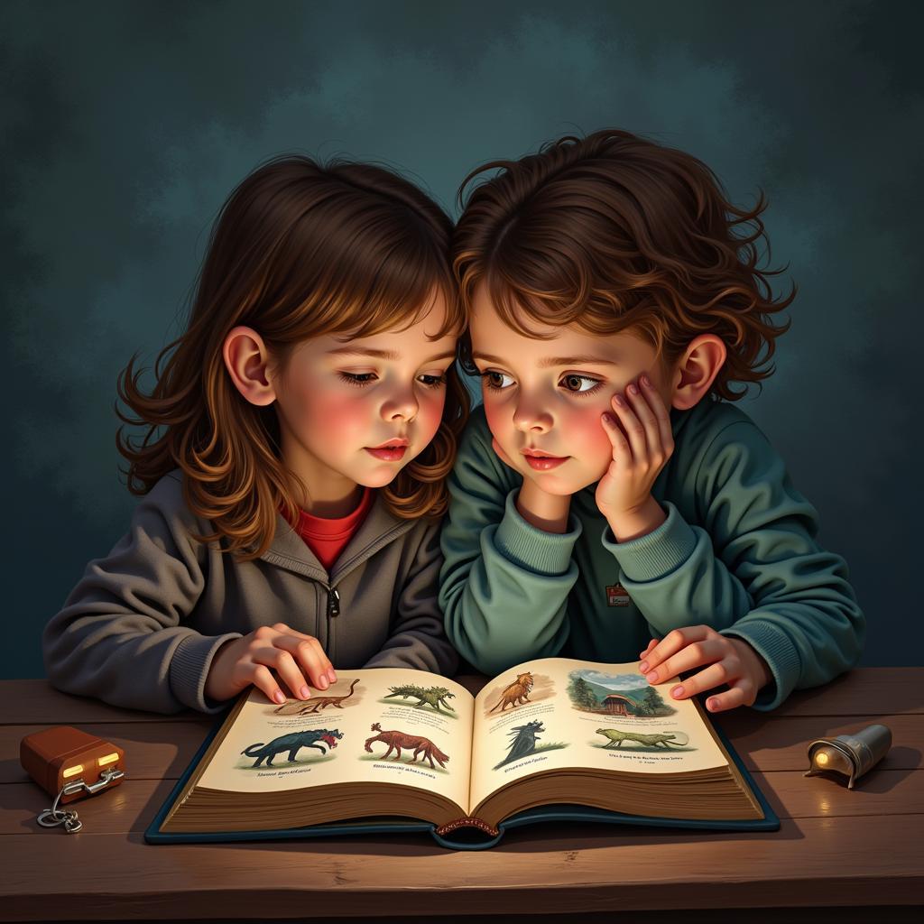 Kids Reading Book About Mysteries