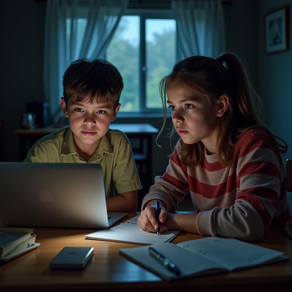 Kids Researching Paranormal Activity