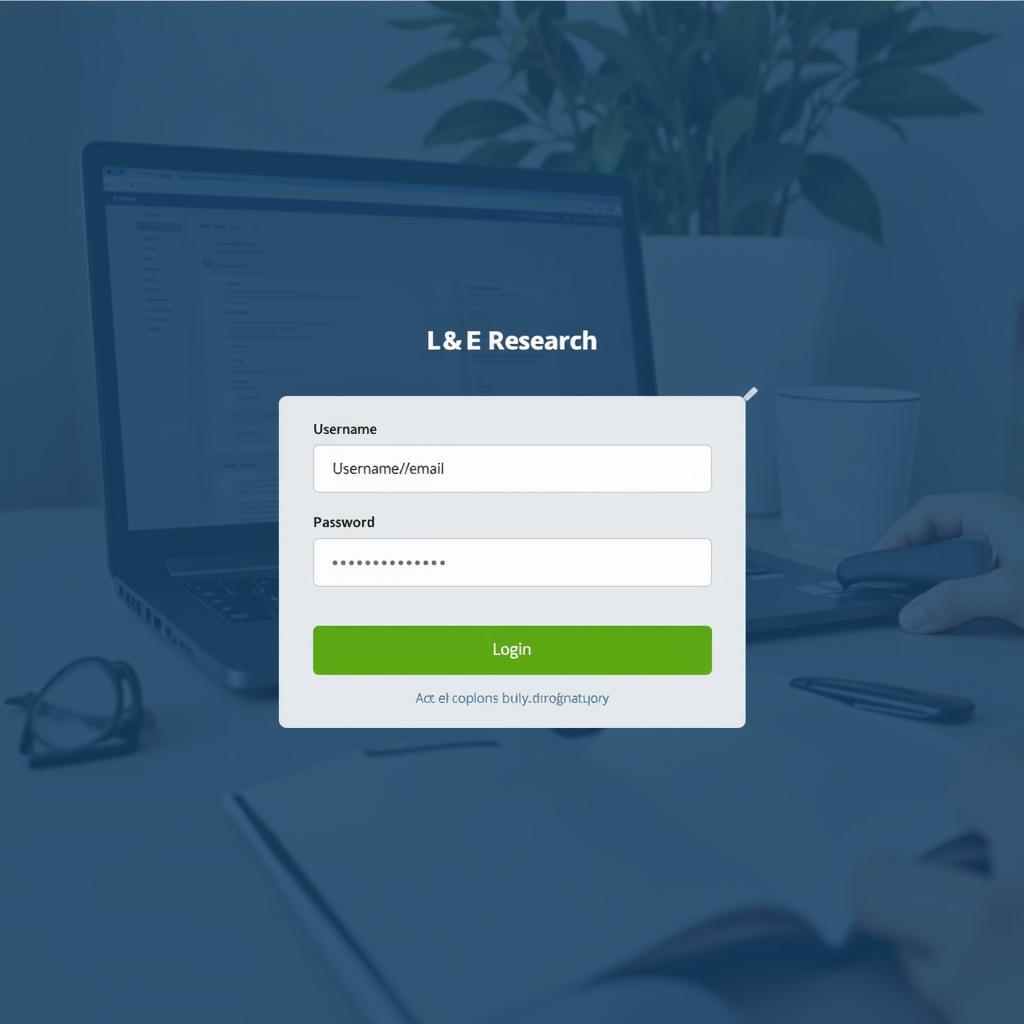 L & E Research Login Page