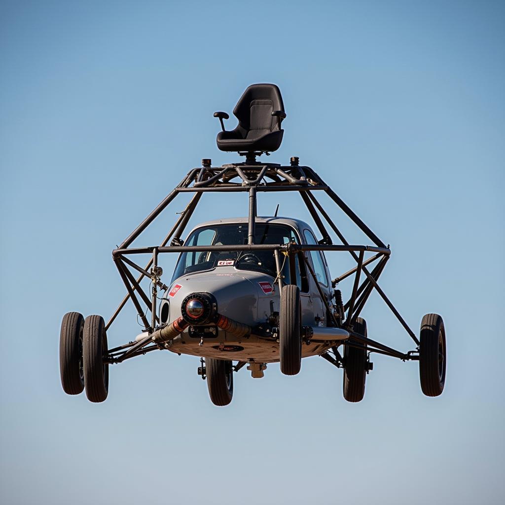 Lunar Landing Research Vehicle in Flight