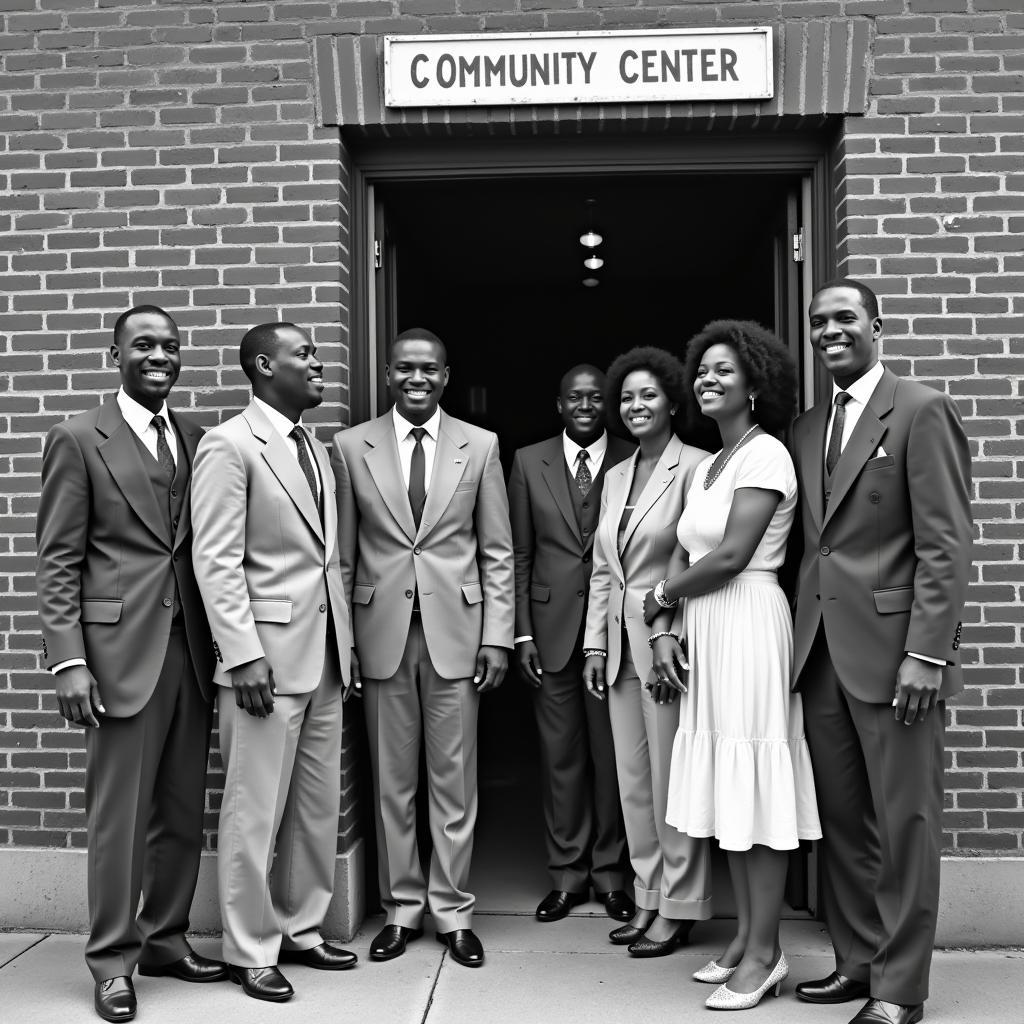 Local Black leaders gathered at a community center