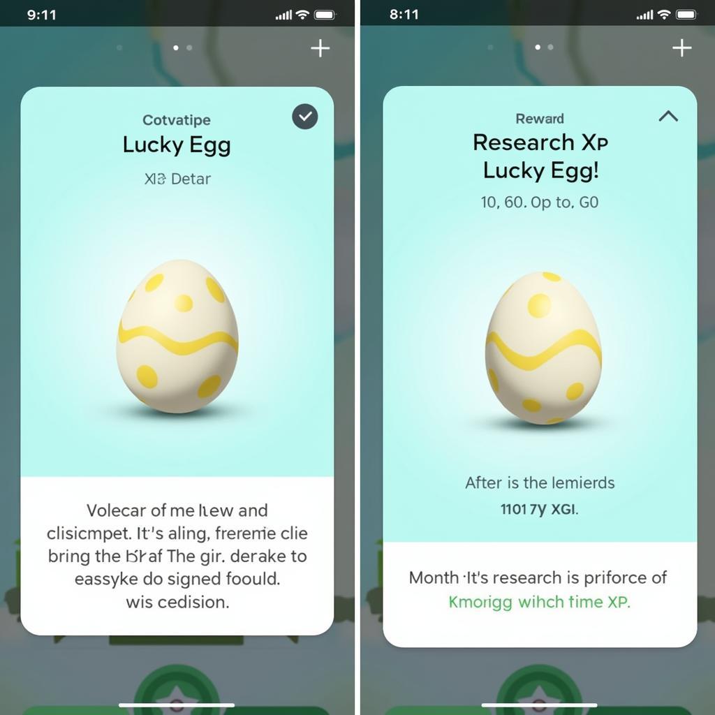 Lucky Egg and Research XP in Pokémon GO