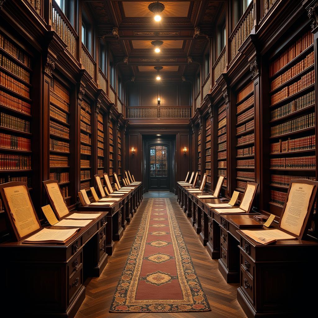 The impressive library at the MacAllister Research Center