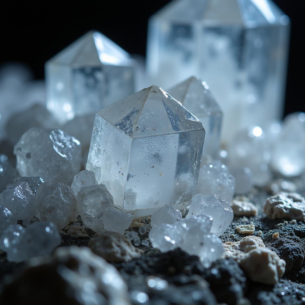 Close-up of magnesium crystals