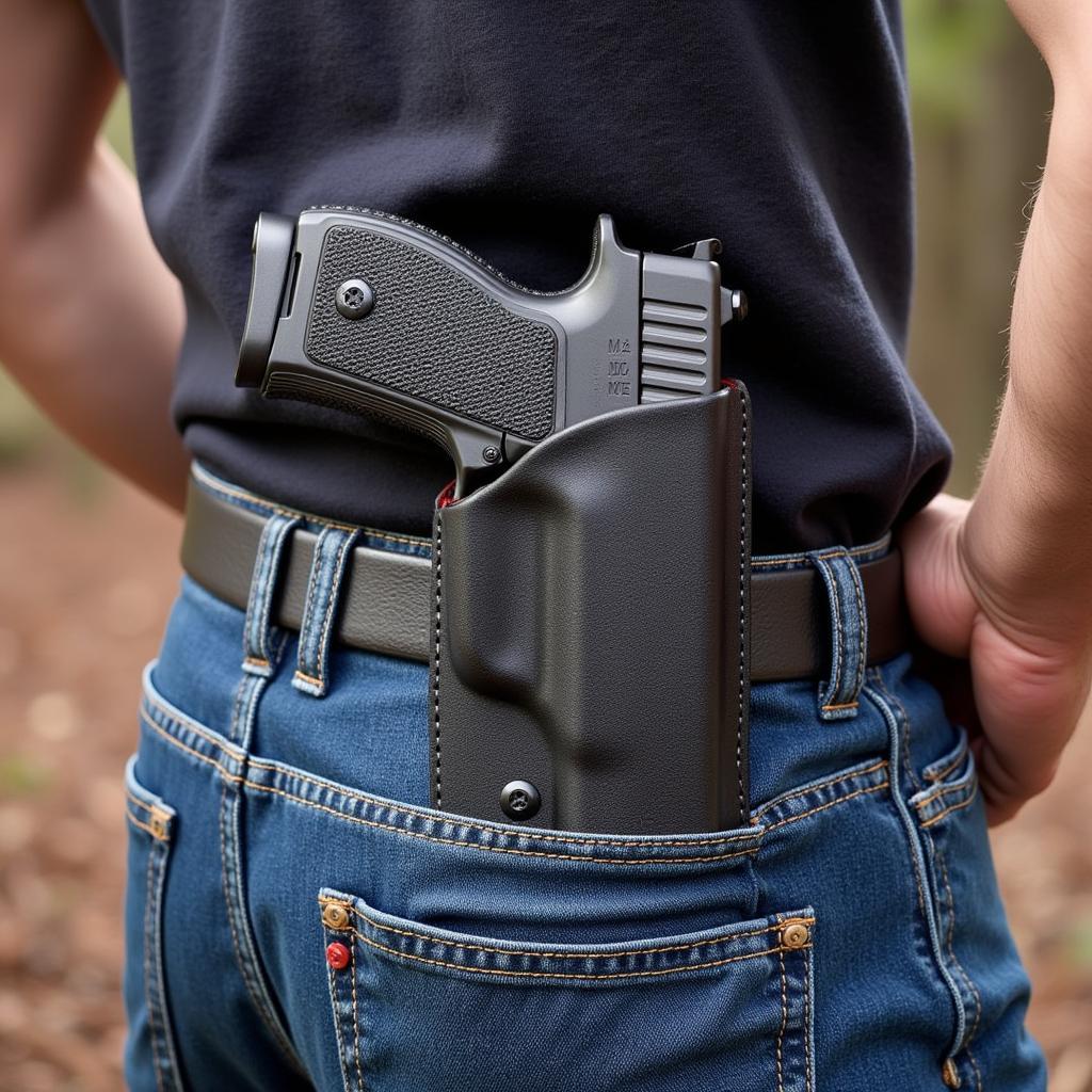 Magnum Research 1911 Commander in a Concealed Carry Holster