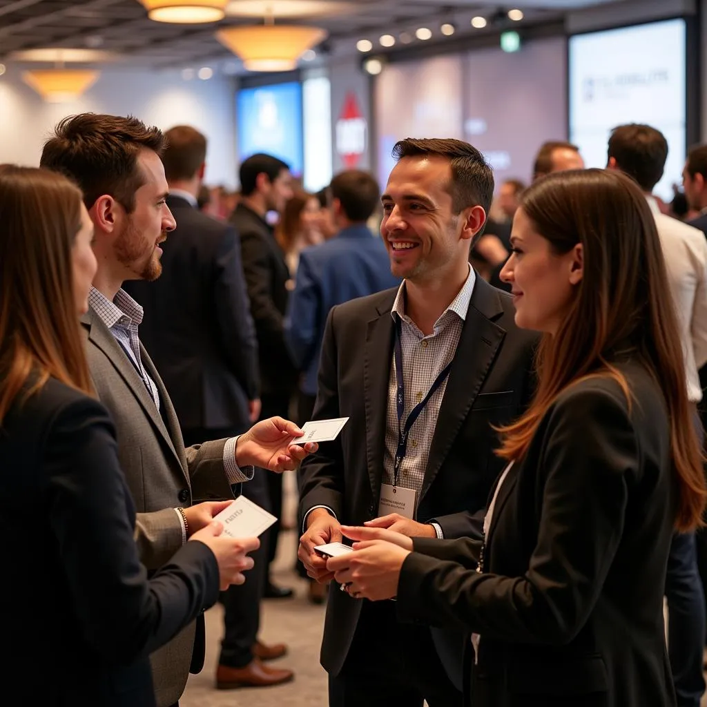 Networking at a Market Research Event