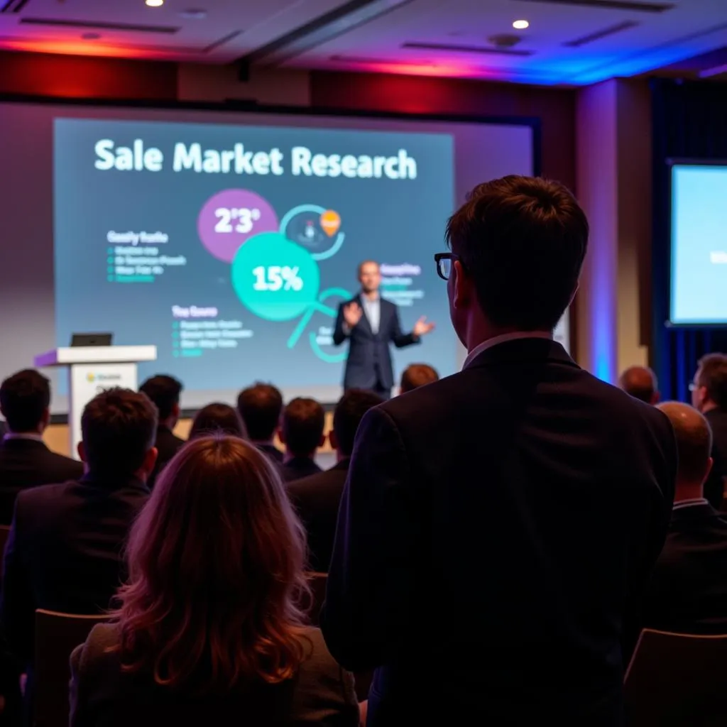 Engaging Speaker at a Market Research Event