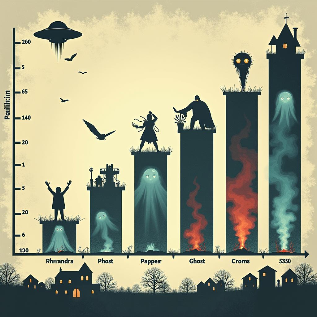 Market Research for Paranormal Investigation: Chart showing the correlation between public belief in paranormal phenomena and reported sightings.