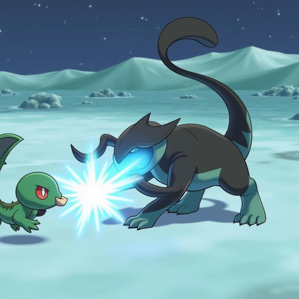 Marshadow battling in Pokémon GO