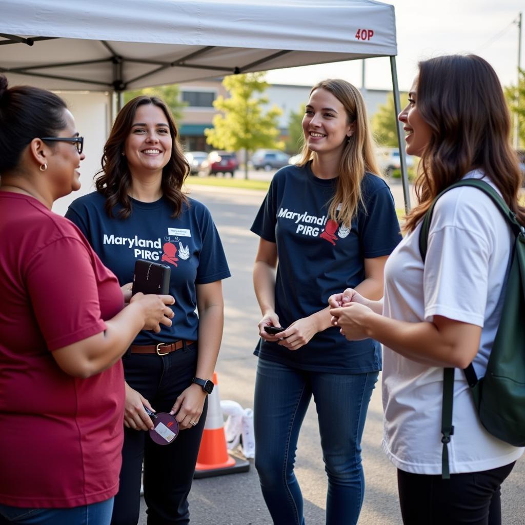 Maryland PIRG volunteers engaging with the community