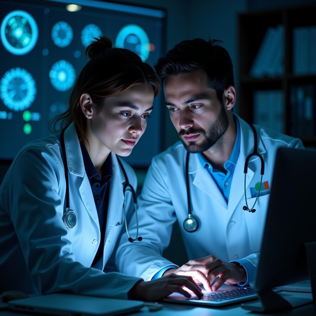 Medical Researchers Examining Data