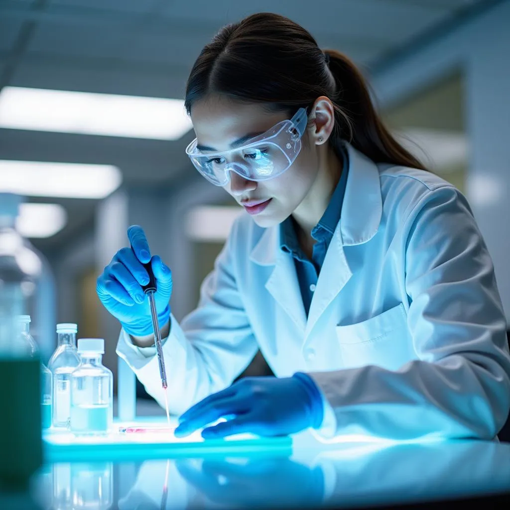 Medical Student Conducting Research in a Laboratory