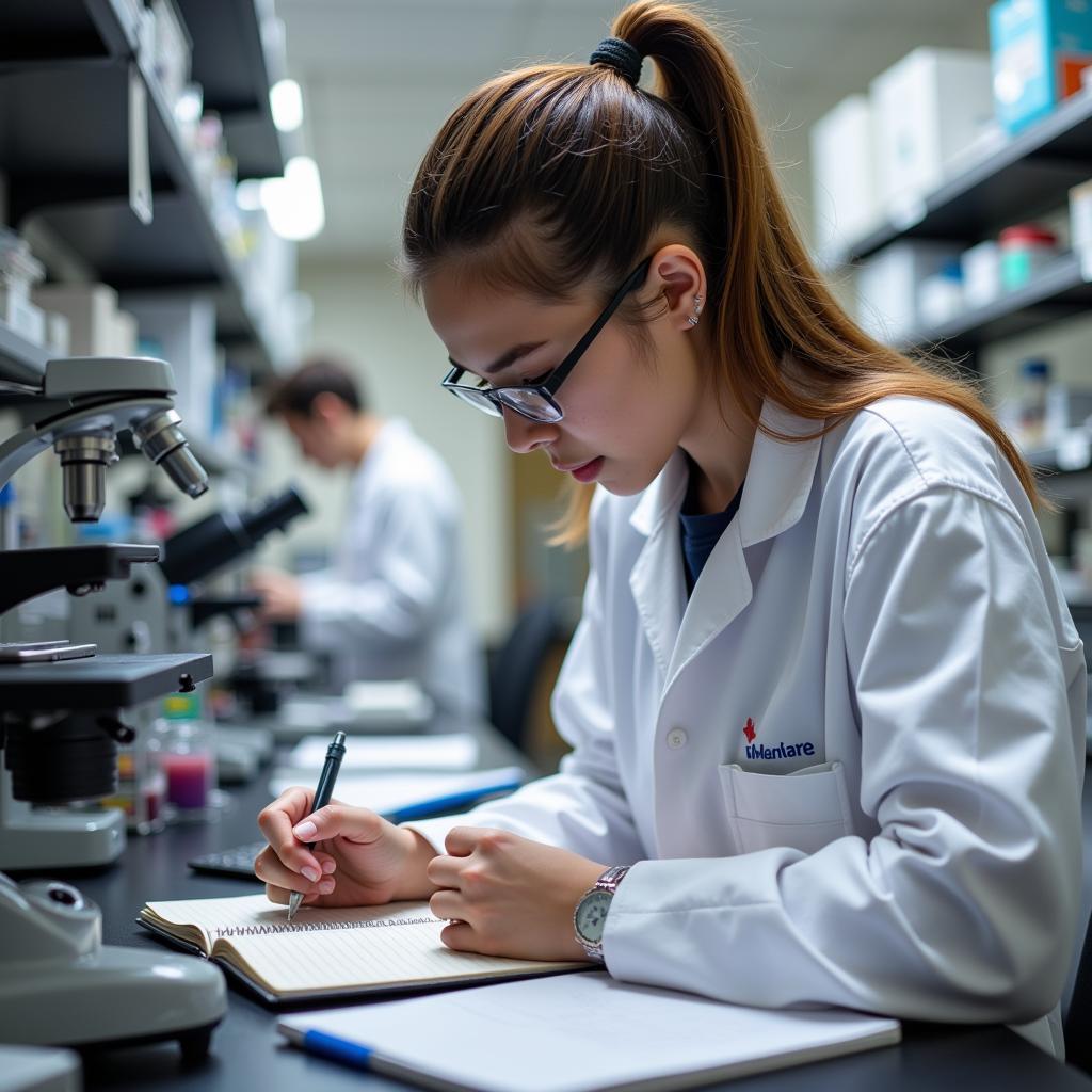 Medical Student in Research Lab