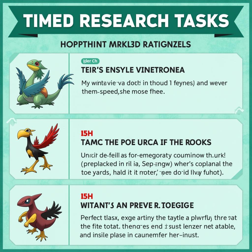 Mega Rayquaza Timed Research Tasks Overview