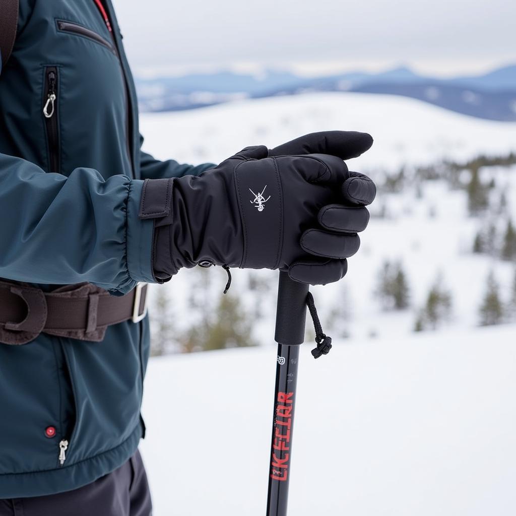 Meteor Mitts in snowy conditions