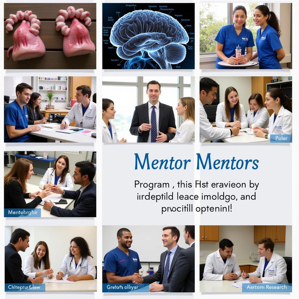 Diverse medical research areas with mentors guiding students