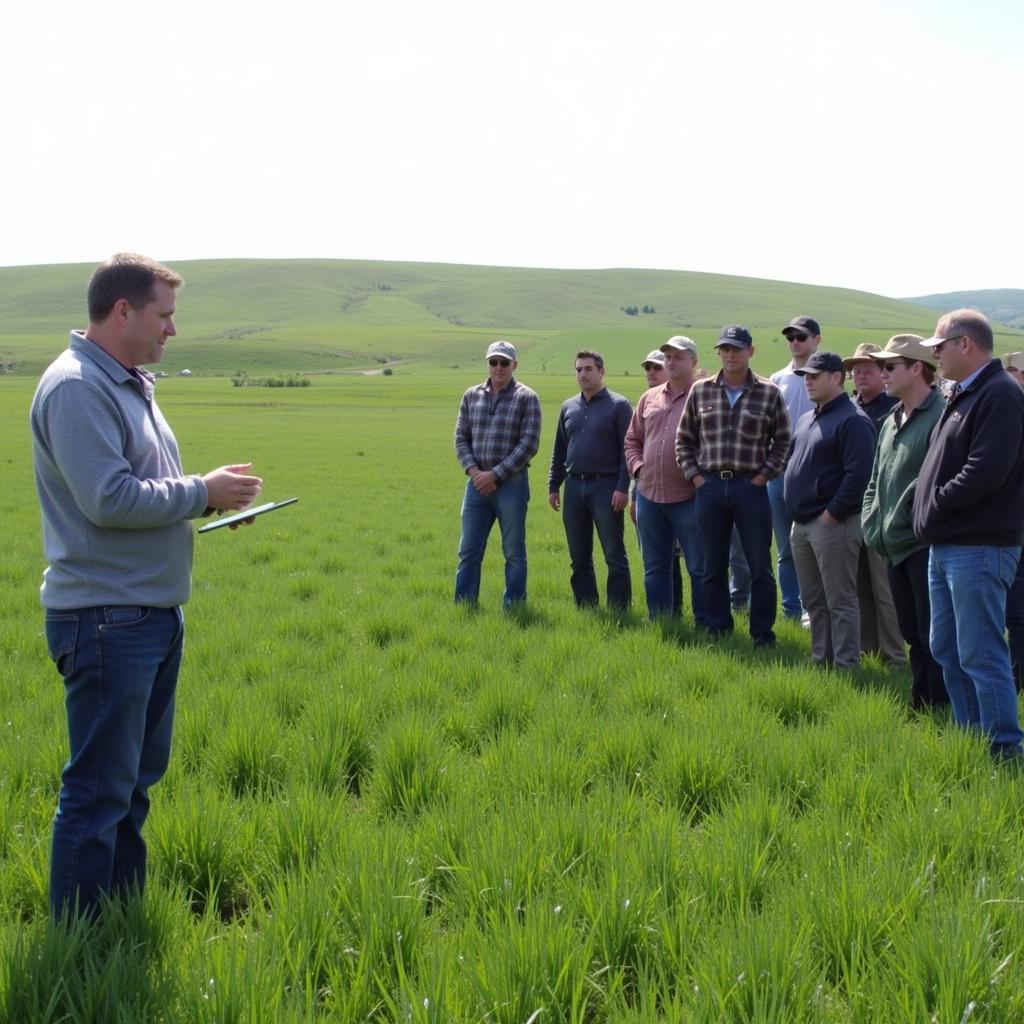 Farmers Attending a Field Day at Miller Research Idaho