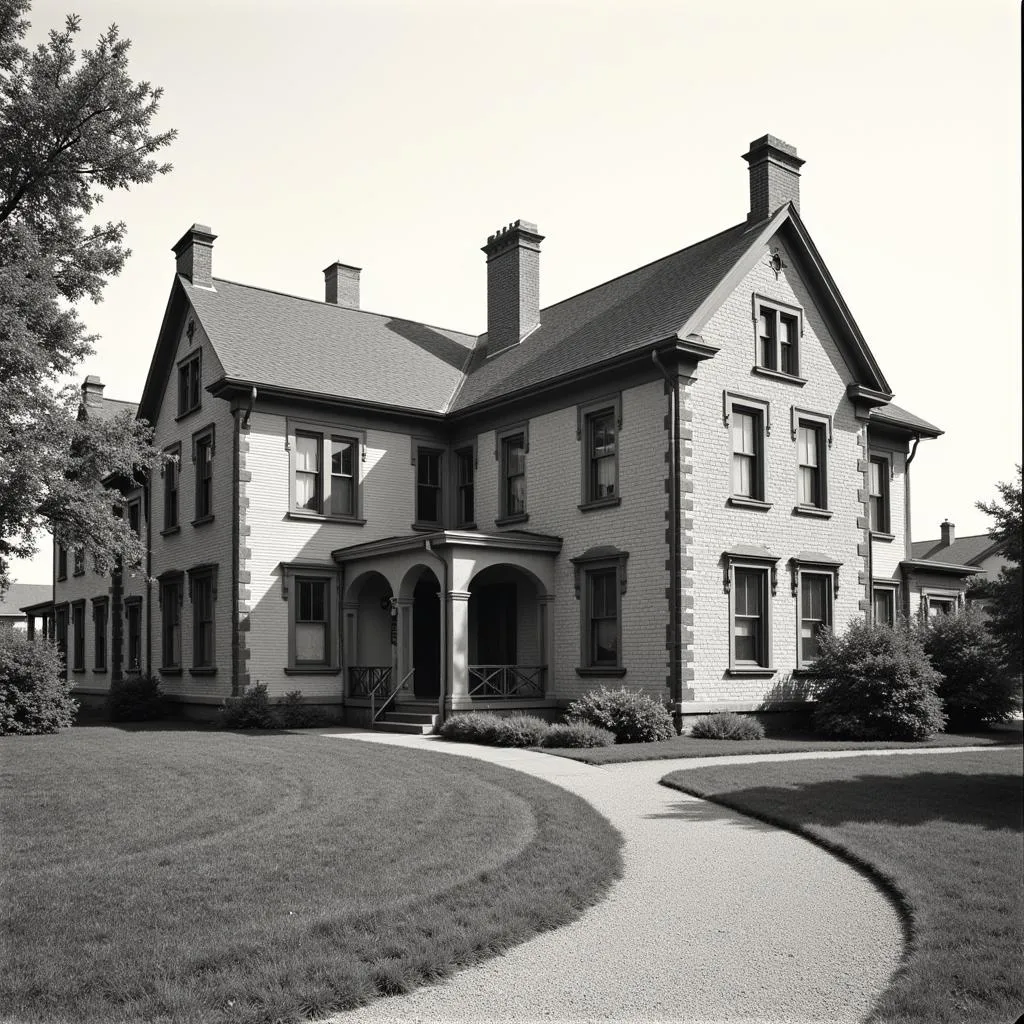 An old photograph of the Mission Trail Baptist Hospital