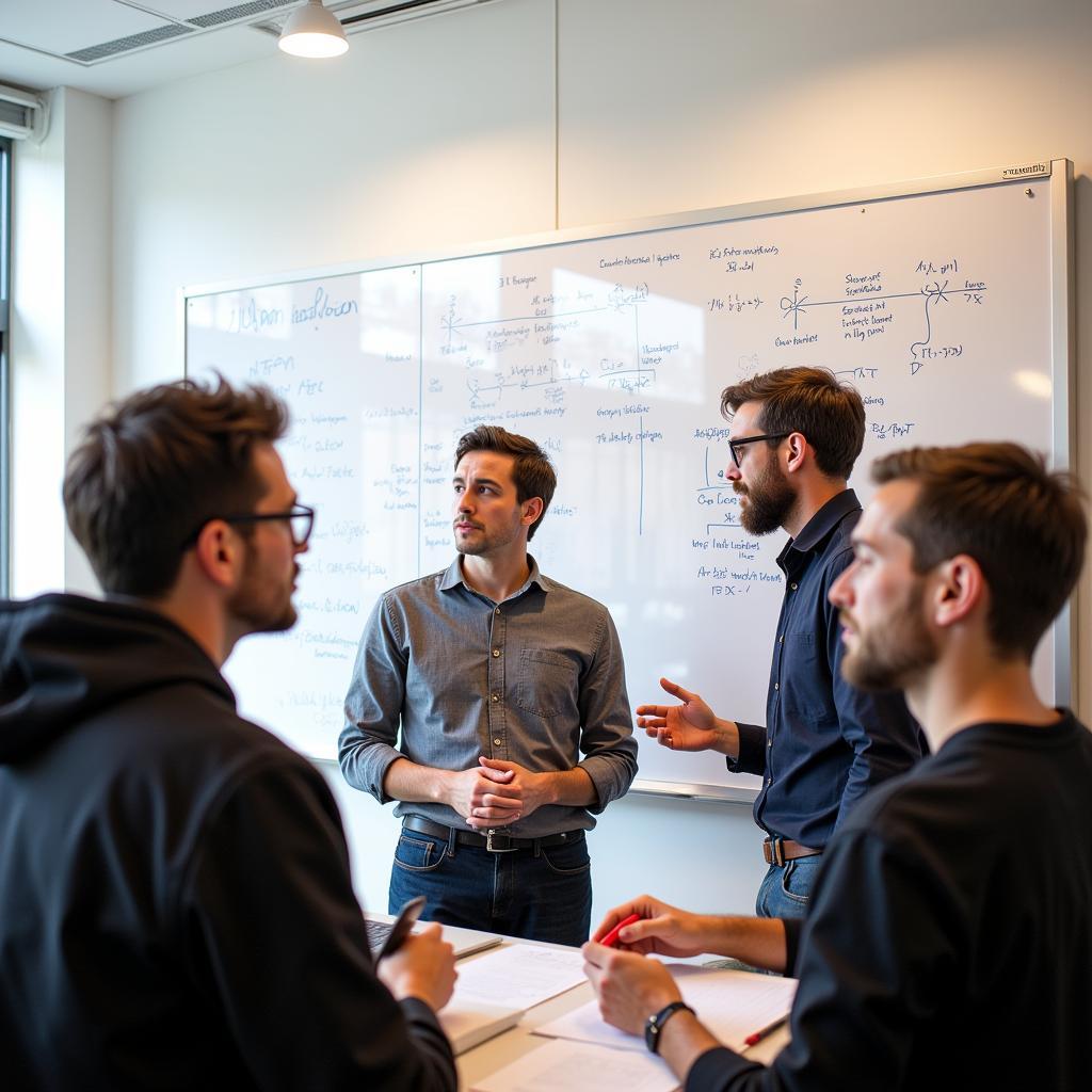 Researchers collaborating at MIT