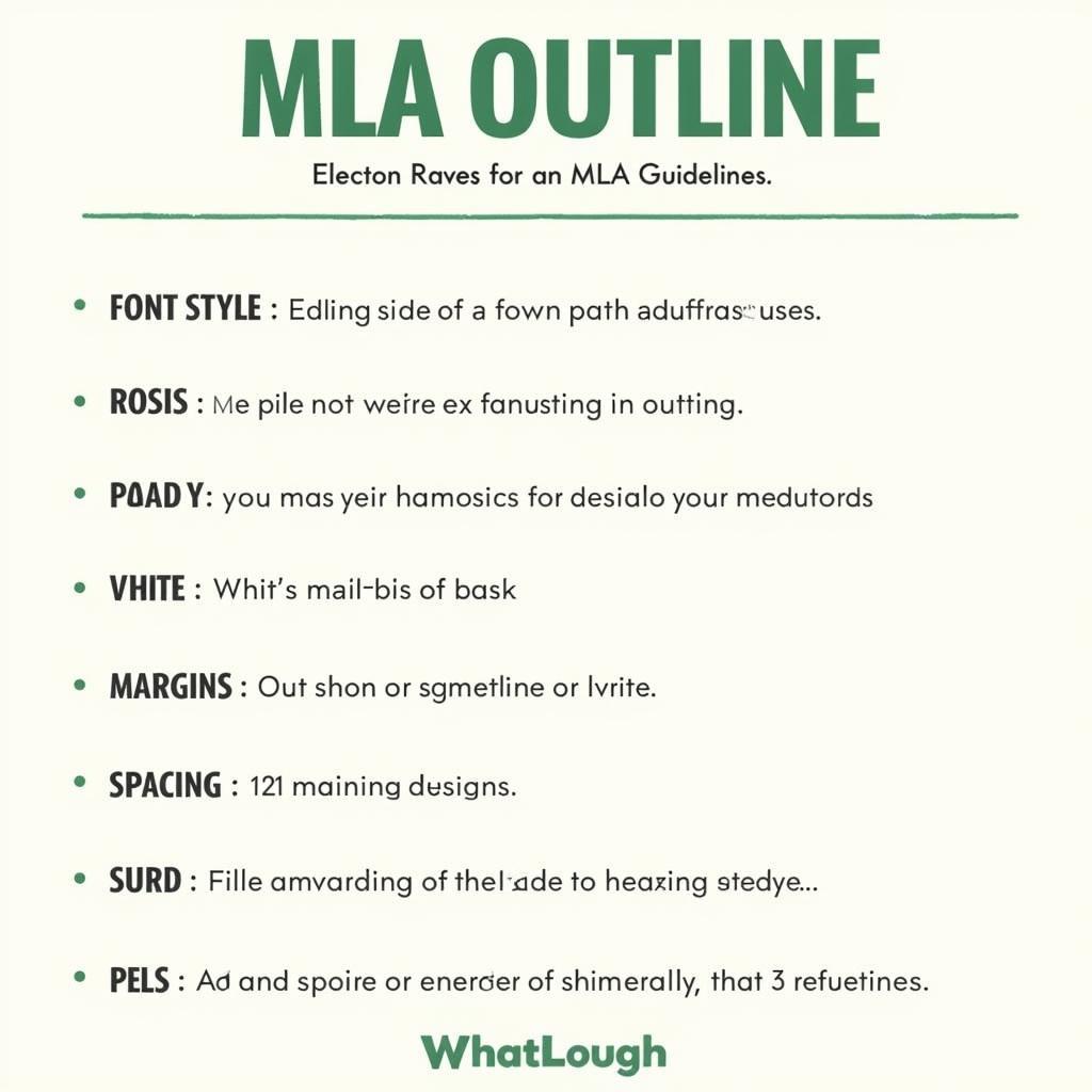 mla outline formatting checklist