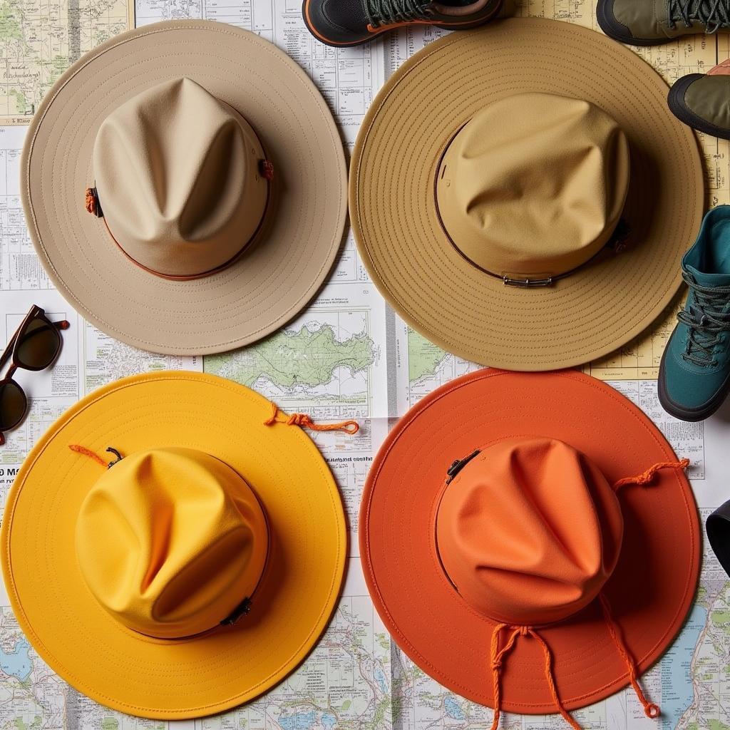 Outdoor Research Moab Sun Hat in various colors.