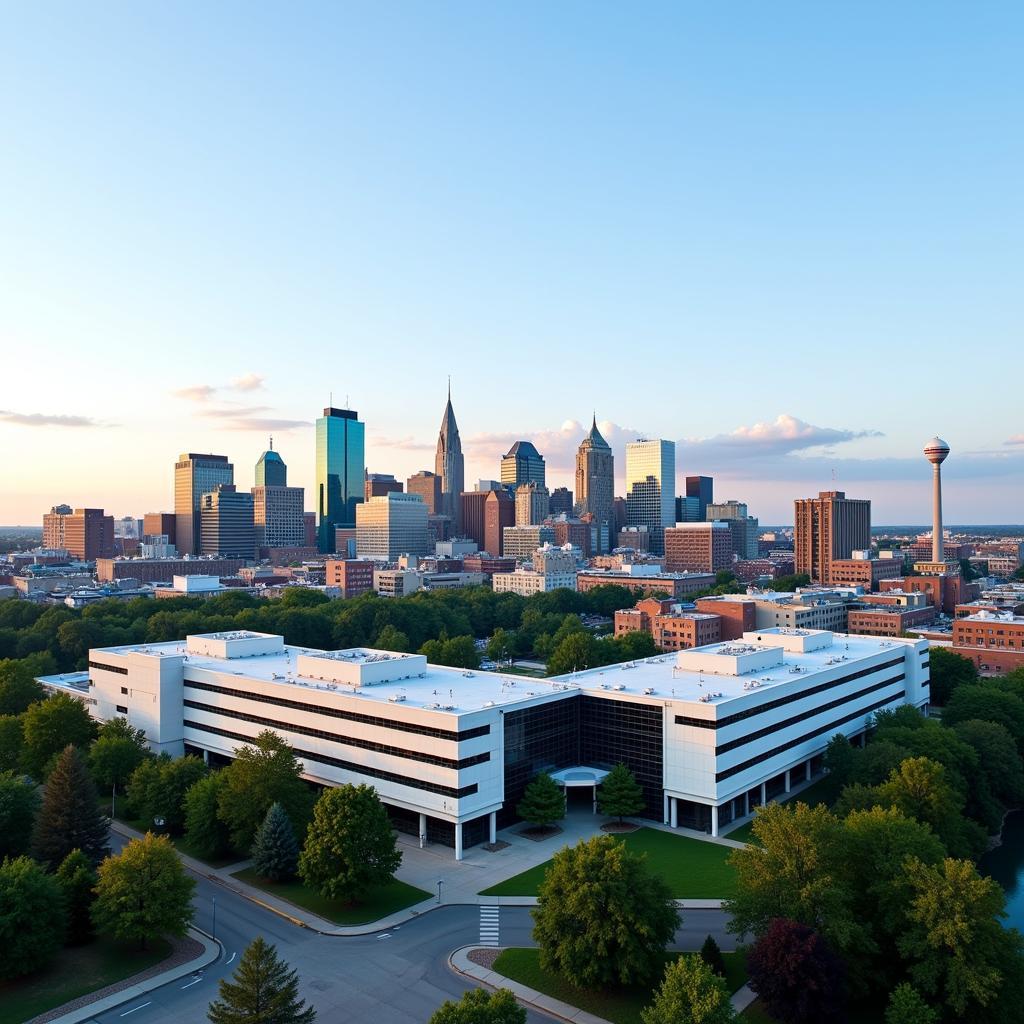 Nashville Skyline with Medical Research Building