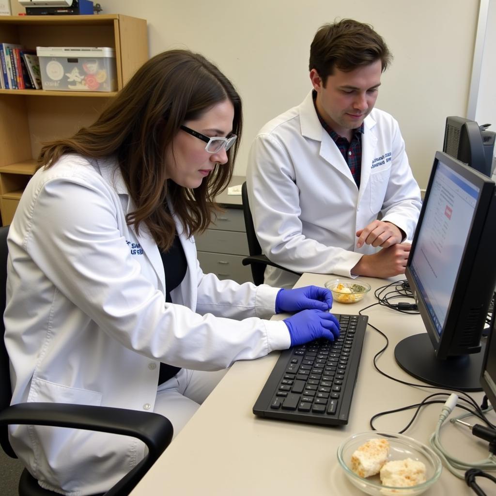 NCKRI Scientists Analyzing Data in Lab