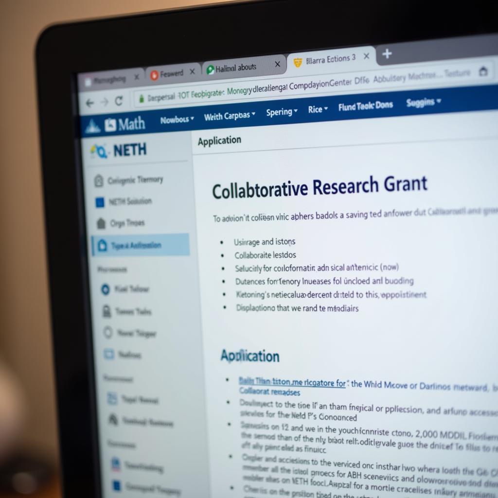 NEH Collaborative Research Grant Application