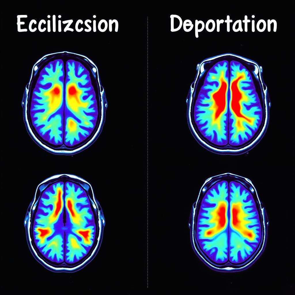 Brain Scan Showing Neural Activity in Mental Illness