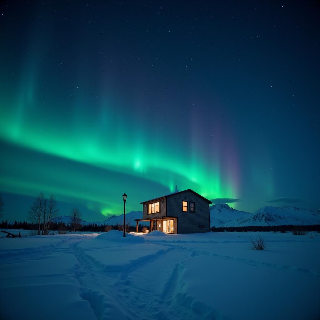 Northern Research Station under the Night Sky