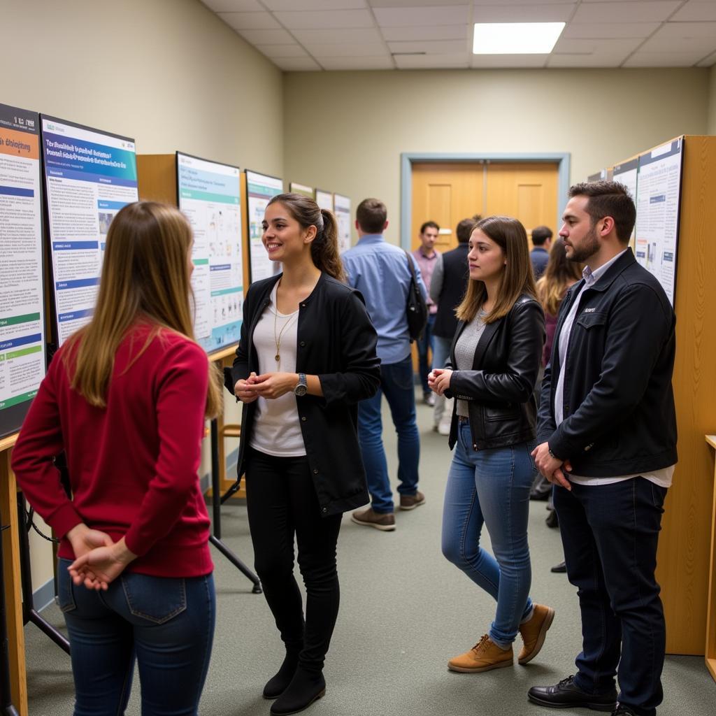 Students presenting research at the OUR symposium