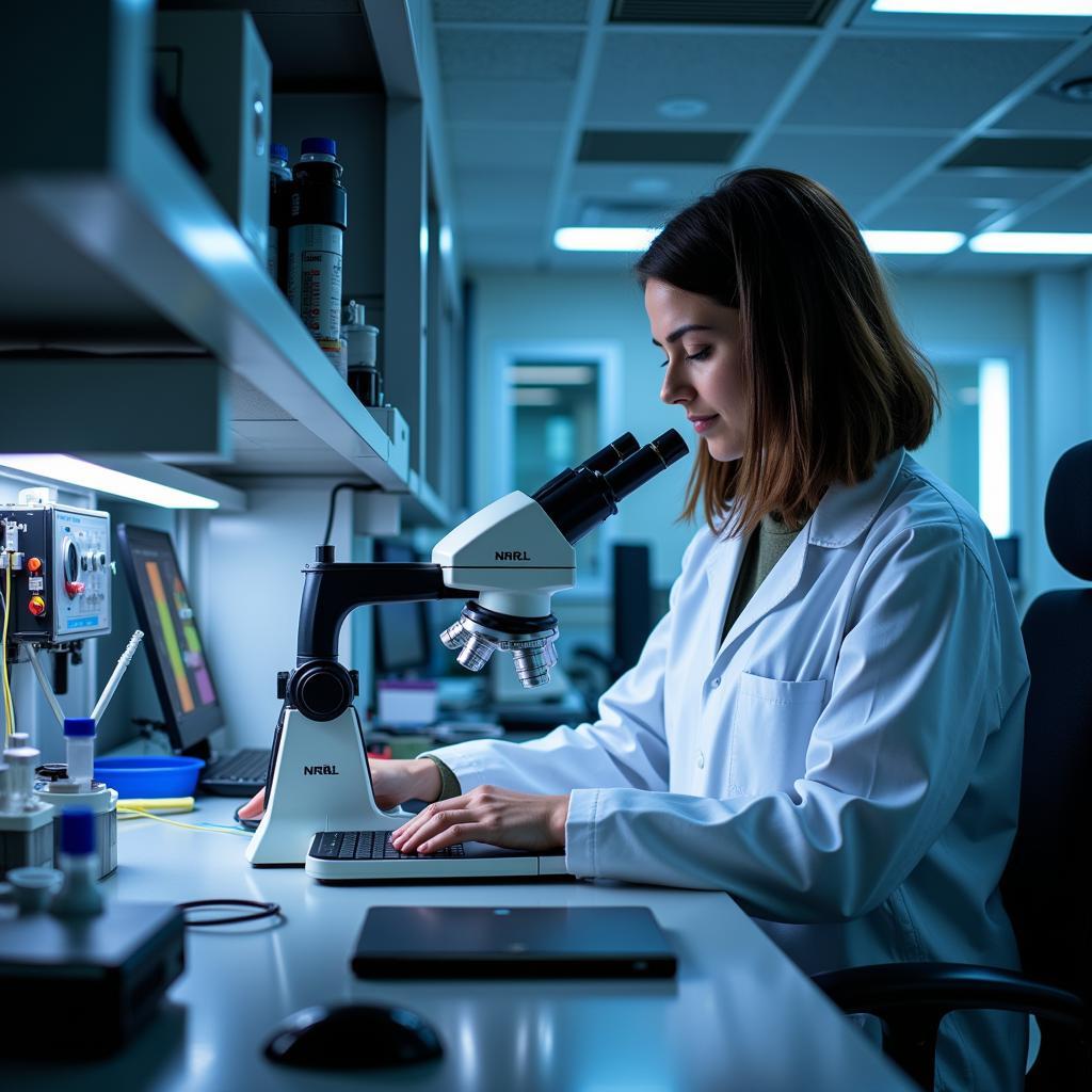 NRL Scientist Conducting Research