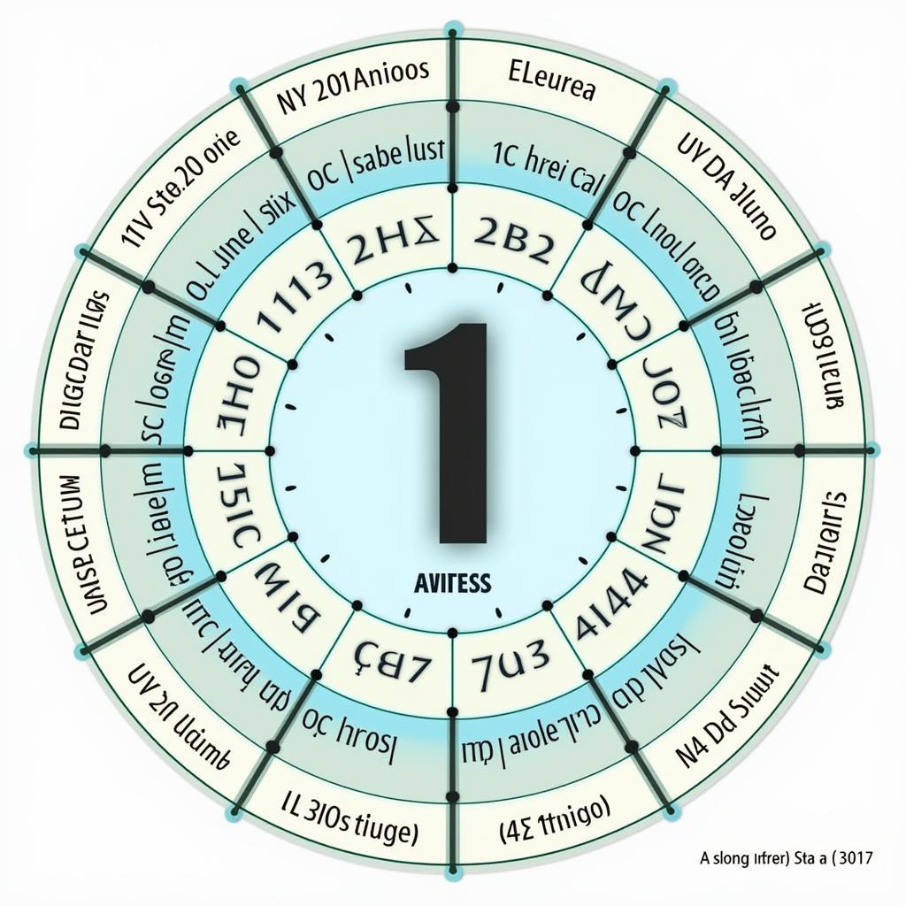 Numerology Chart with Glowing Numbers