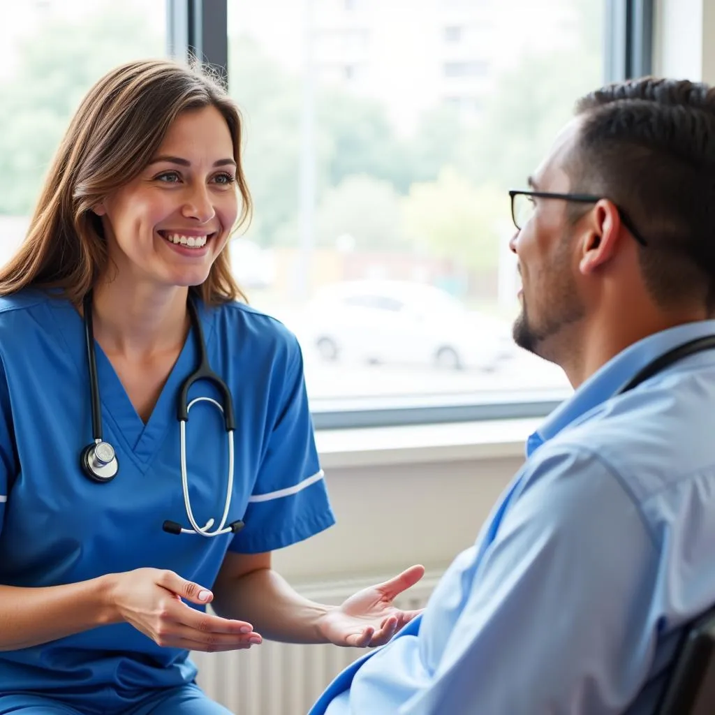 Nurse Explaining Treatment Plan to Patient