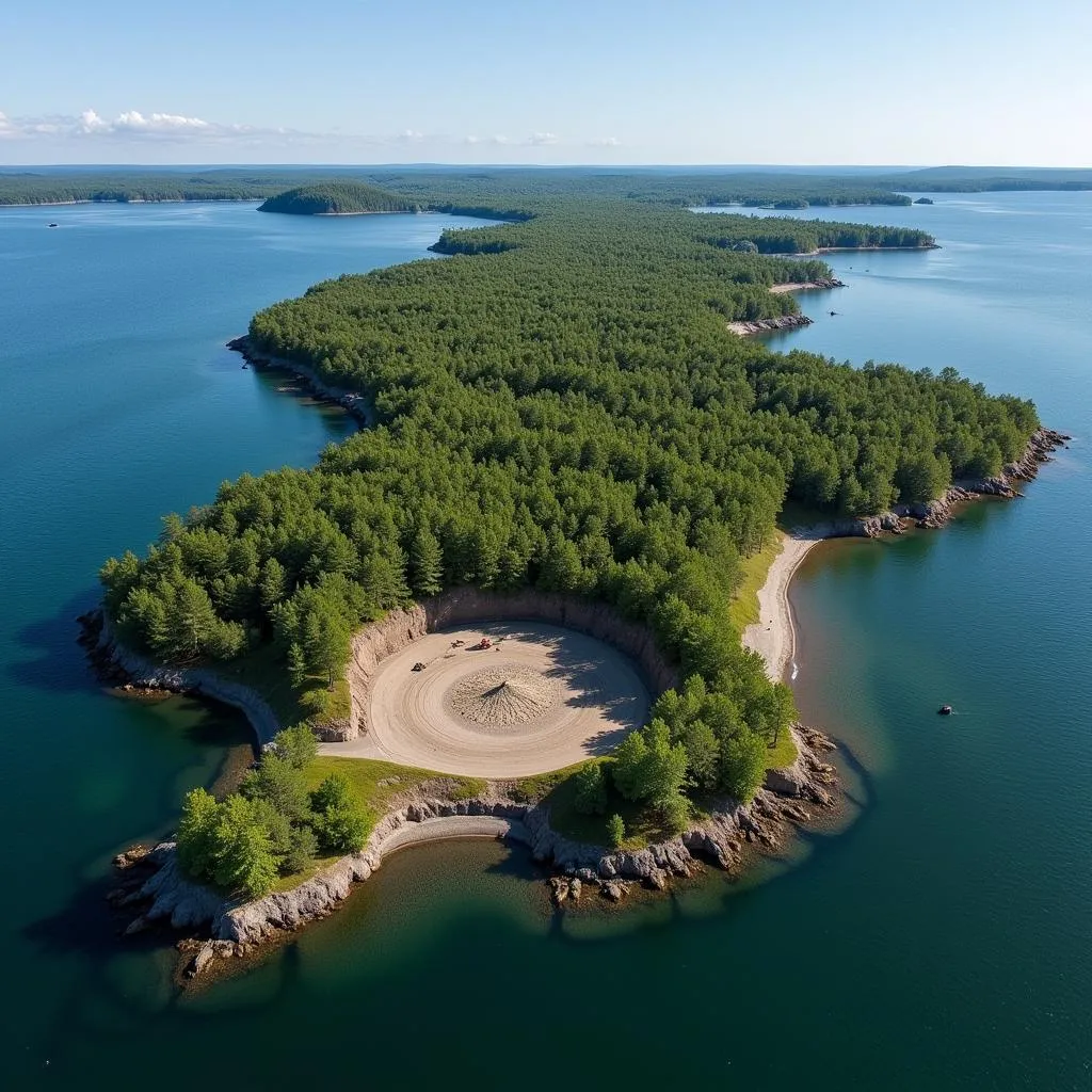 Oak Island Aerial View