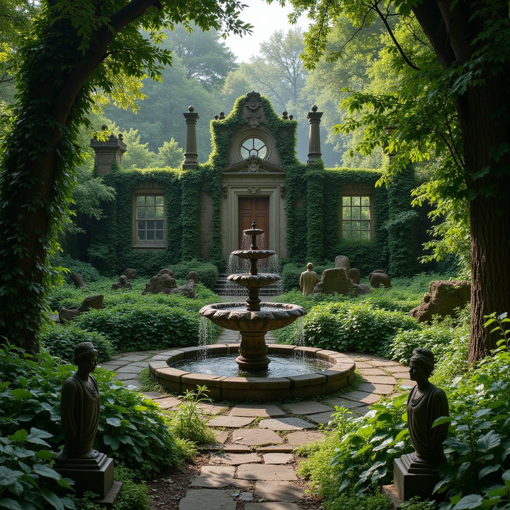 Overgrown Garden of an Old Estate