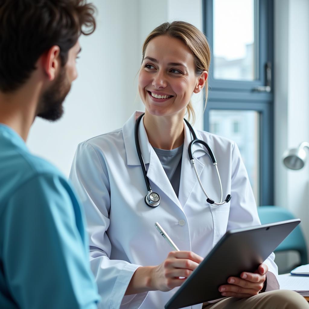 Oncology Clinical Research Coordinator Working with Patient