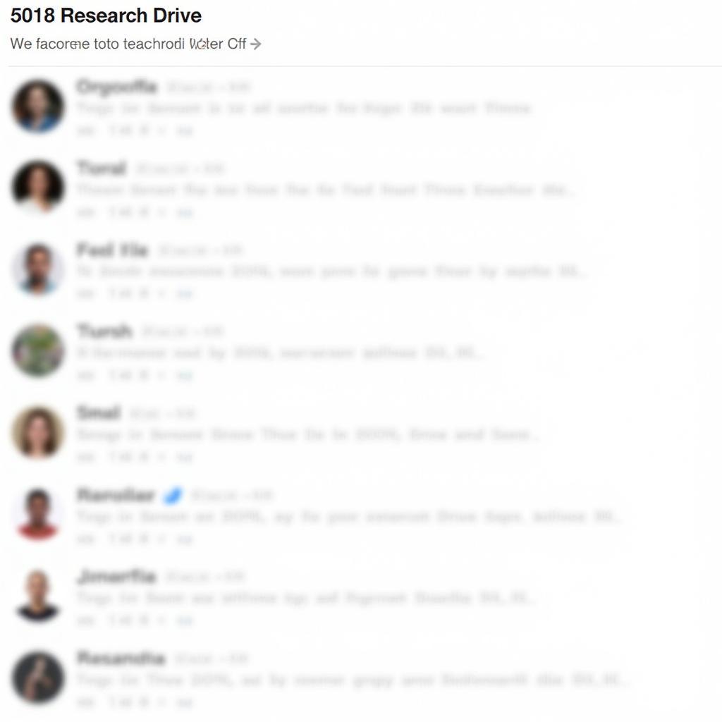 screenshot of a forum with people discussing 5018 Research Drive, with blurred usernames and profile pictures