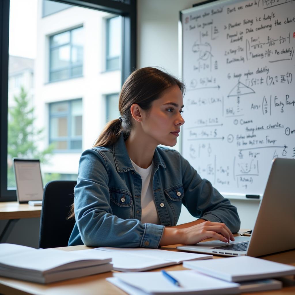 Operations Research Student Working on Complex Mathematical Model