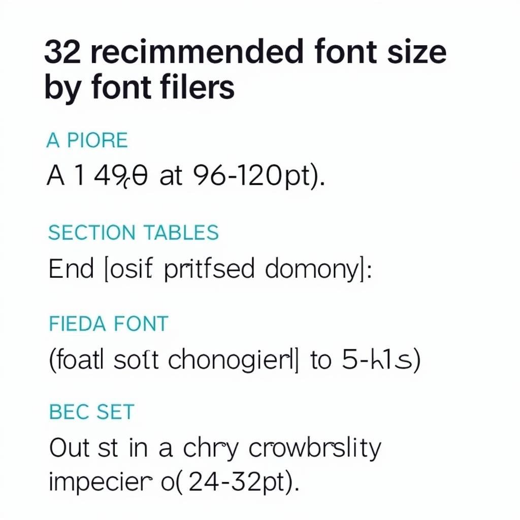 Research poster with optimal font sizes for title, headings, and body text