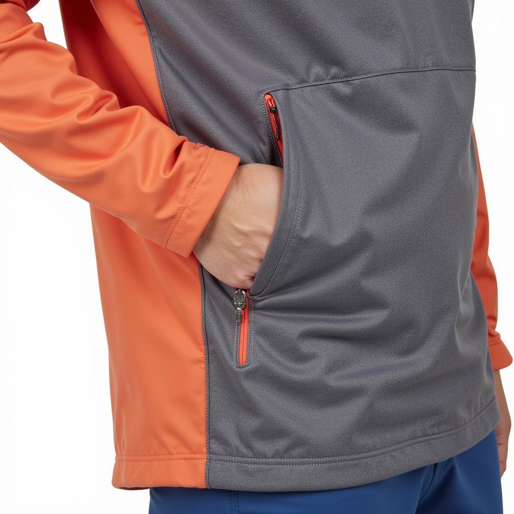 Close-up of the fabric and features of the Outdoor Research Echo Sun Hoodie