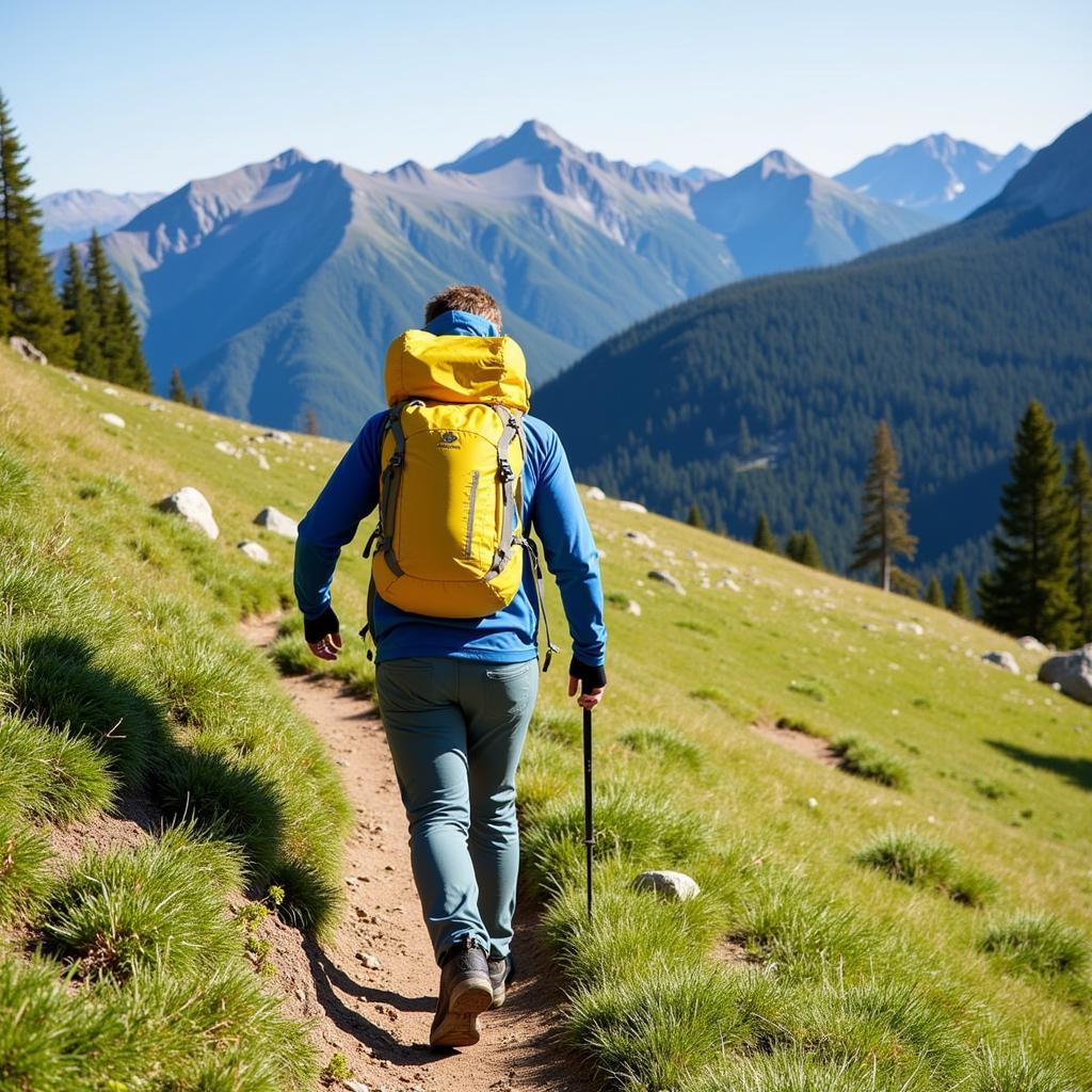 Outdoor Research Field Explorer Pack - 20L on a Hiking Trail