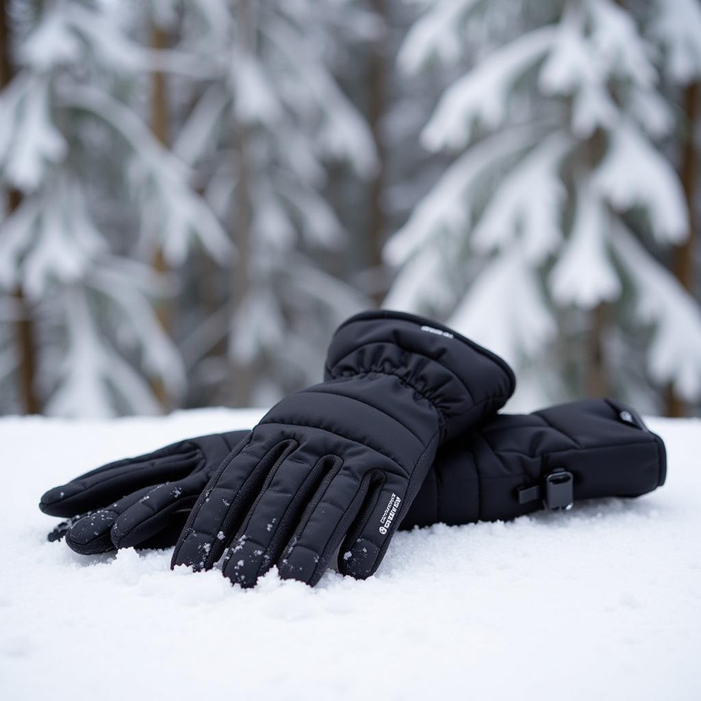 Outdoor Research Flurry Sensor Gloves in snowy landscape