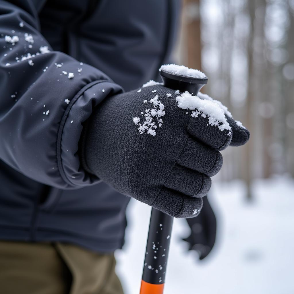 Men's Outdoor Research Flurry Sensor Gloves in snow