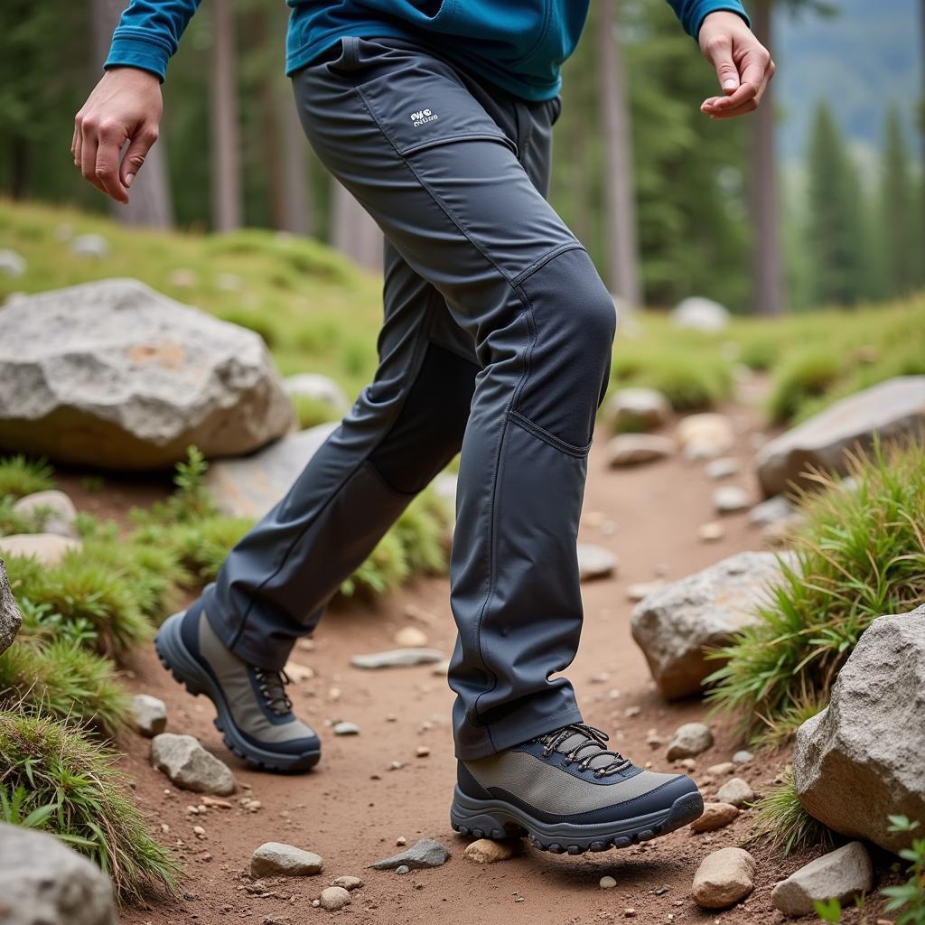 Outdoor Research Foray Pants on a Hiker